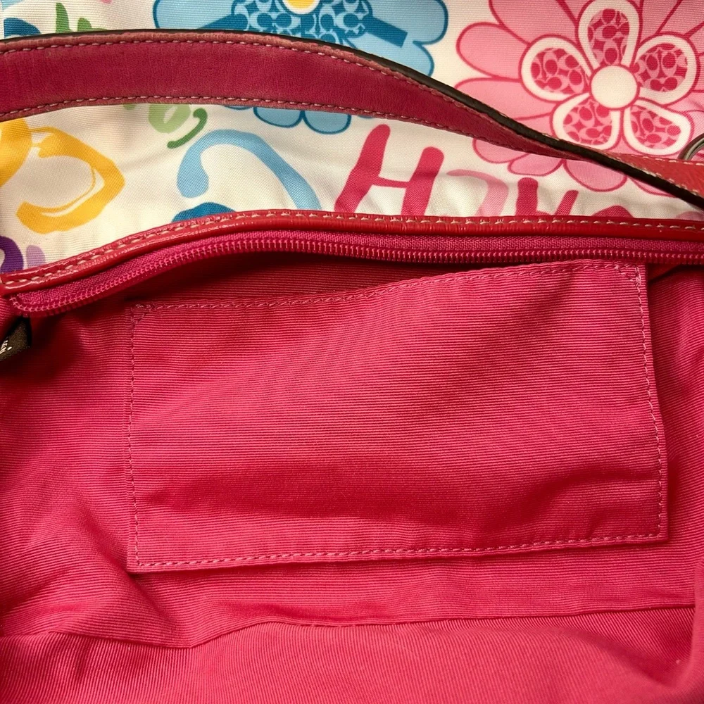 Coach Poppy Daisy Floral Graffiti Shoulder Bag Y2K - Picture 7 of 10